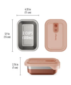 Rose Heat & Eat Snack-Size Container -Bentgo zu109247380 alt 3 tm1664825487