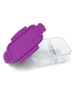 Purple Glass Snack Container