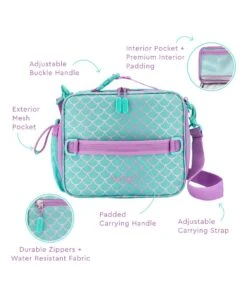 Aqua & Pink Mermaid Scale Lunch Tote -Bentgo zu95758361 alt 4 tm1623779515