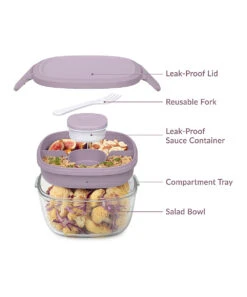 Lavender Glass Leak-Proof Salad Container -Bentgo zu95758366 alt 3 tm1622565520