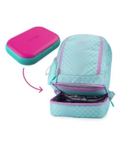 Aqua & Pink Mermaid Scale Insulated Backpack Set -Bentgo zu96860312 alt 2 tm1623779515