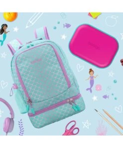 Aqua & Pink Mermaid Scale Insulated Backpack Set -Bentgo zu96860312 alt 3 tm1623779515